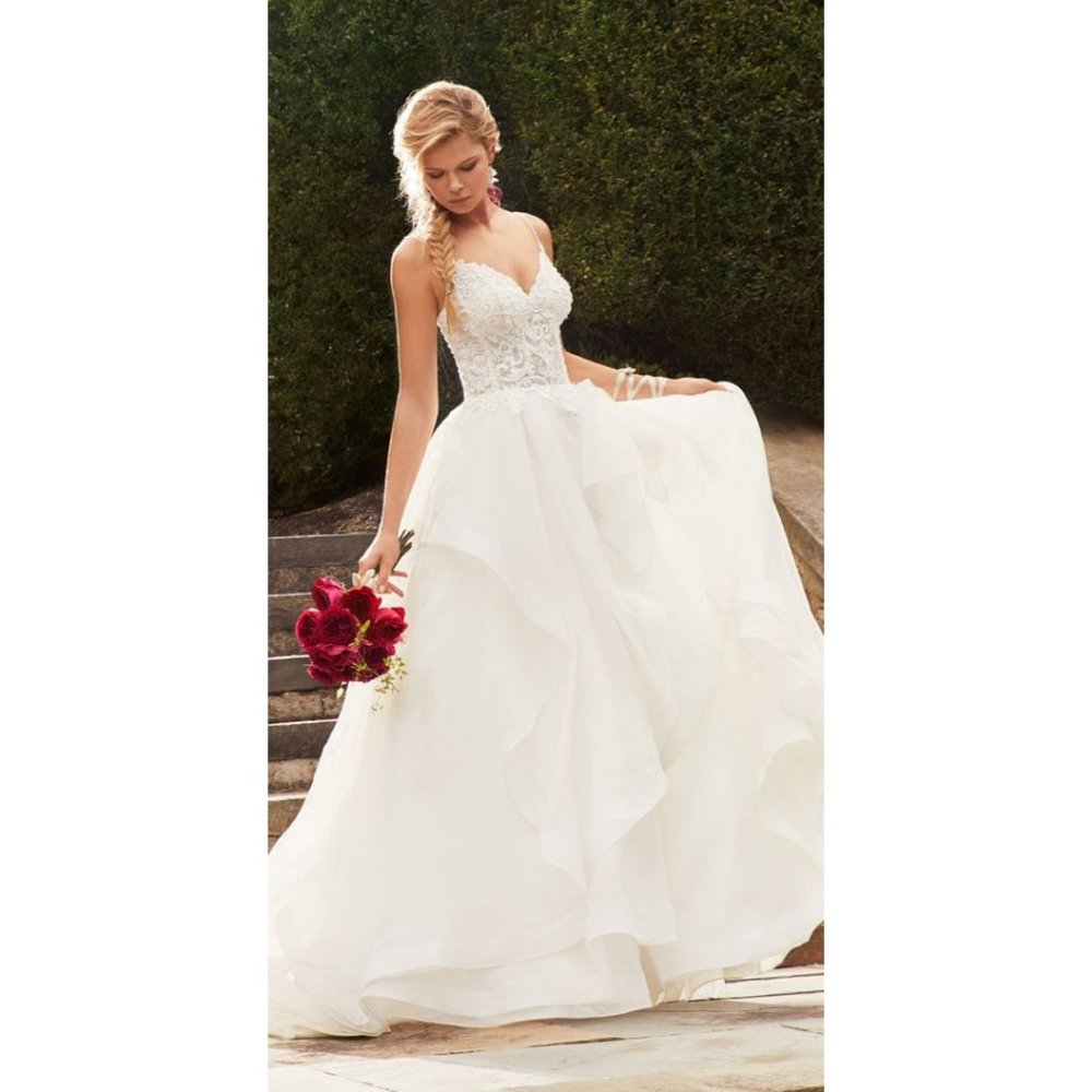 Gorgeous Beaded Lace Spaghetti Strap Tiered Dress